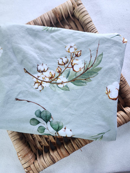 Tuque à pompom - Coton eucalyptus