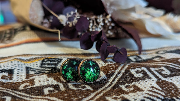 Boucle d'oreilles - Plante fougère