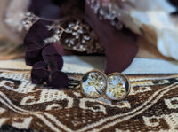 Boucle d'oreille - Fleurs doré