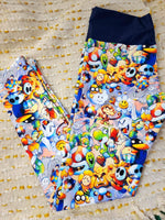 Leggings - Monde du plombier fond bleu doux