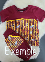 Ensemble T-shirt & short Evo - Grandeur & Tissu au choix