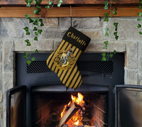Bas de Noël - Maison de la magie jaune
